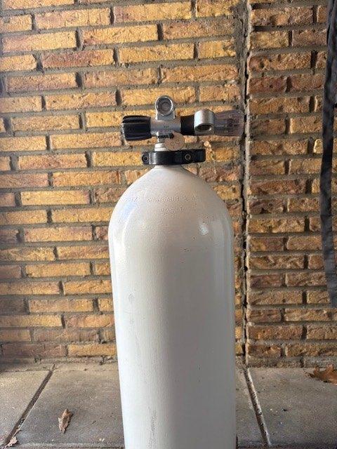 Duikfles 15 liter 230 Bar dubbele kraan, Ophalen, Gebruikt, Duikfles