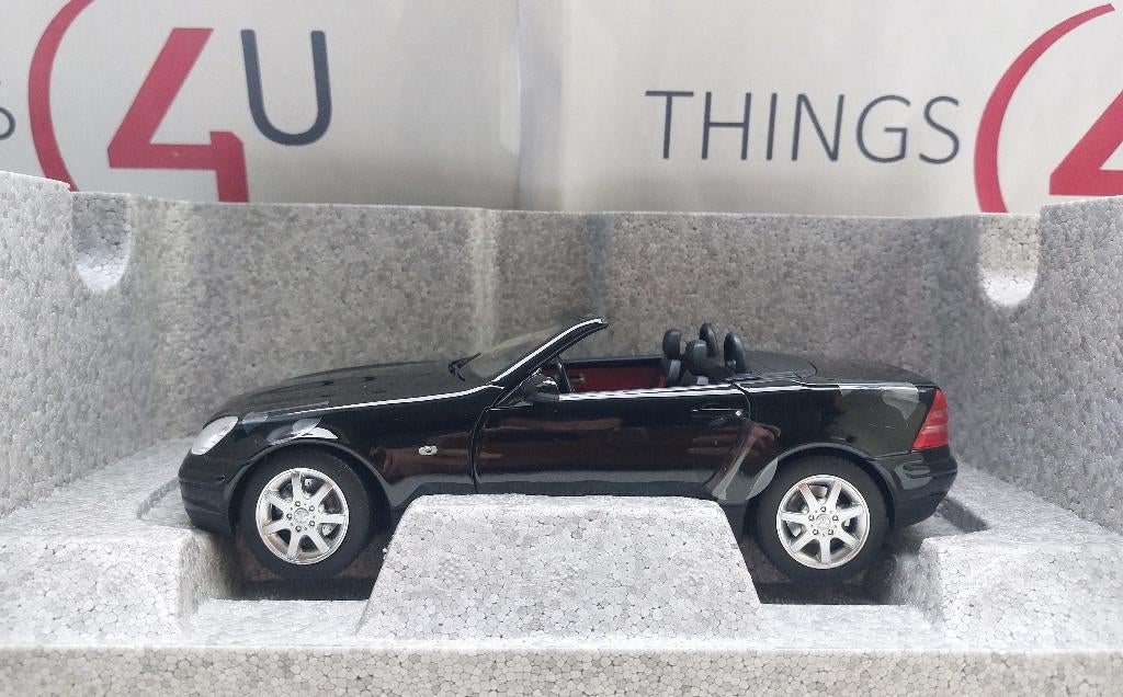 Norev 1:18 Mercedes-Benz SLK 200 Roadster 1996-2000 zwart, Ophalen of Verzenden, Nieuw, Auto, Norev