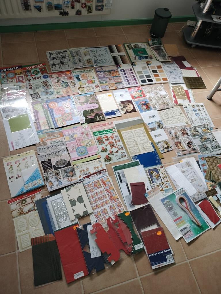 Grote partij 3D vellen en boekjes voor kaarten te maken, Ophalen of Verzenden, Nieuw, Overige thema's, Overige typen