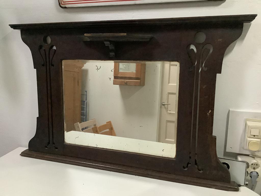 Grote art deco spiegel, Antiek en Kunst, Ophalen, Rechthoekig