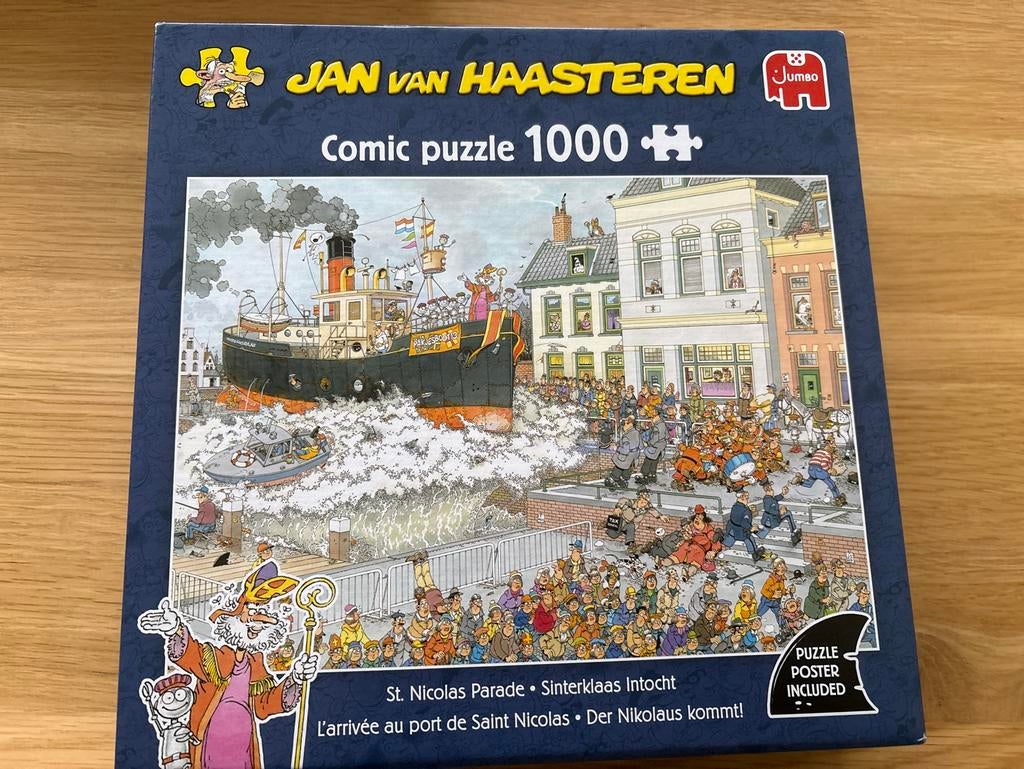 Jan van Haasteren Sinterklaas Intocht puzzel 1000 stukjes, Ophalen, 500 t/m 1500 stukjes, Zo goed als nieuw, Legpuzzel