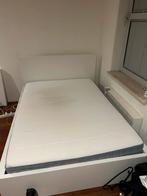 IKEA bed met matras, Ophalen, Gebruikt, Wit, Tweepersoons