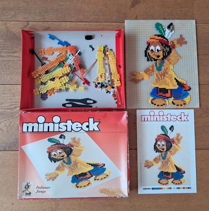 Ministeck set 942307 Indianer Jungle Hiawatha Indiaan, Hobby en Vrije tijd, Ministeck, Zo goed als nieuw, Box-set, Ophalen of Verzenden