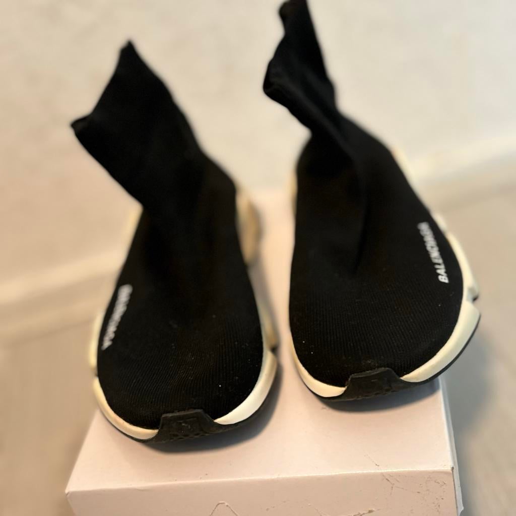 Balenciaga-stijl boots, Ophalen, Gedragen, Zwart, Lage of Enkellaarzen