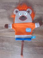lief! lifestyle zacht vilten handpop leeuw met oranje haren, Ophalen of Verzenden, Nieuw