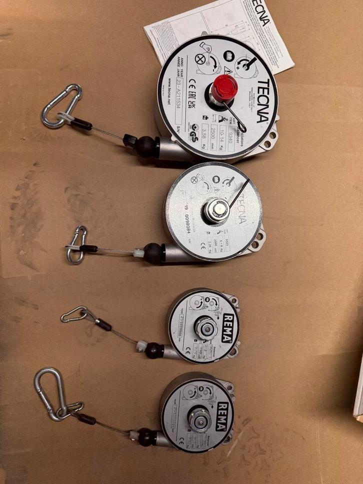 Diverse veerbalancers: TECNA en REMA, Doe-het-zelf en Verbouw, Lieren en Takels, Zo goed als nieuw, Handmatig, Ophalen of Verzenden