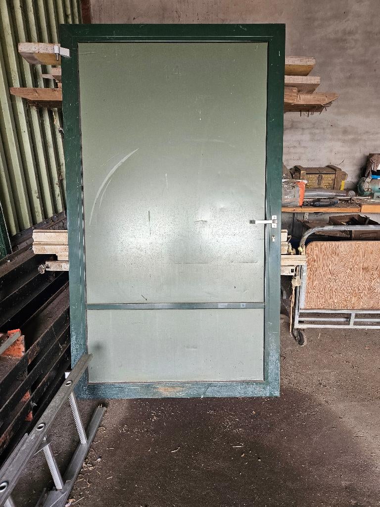 Deur + kozijn aluminium, Doe-het-zelf en Verbouw, Kozijnen en Schuifpuien, 75 tot 150 cm, Gebruikt, Deurkozijn, Aluminium