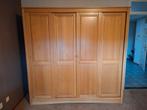 Eiken slaapkamerkast met schuifdeuren, Ophalen, Met deur(en), Gebruikt, 200 cm of meer