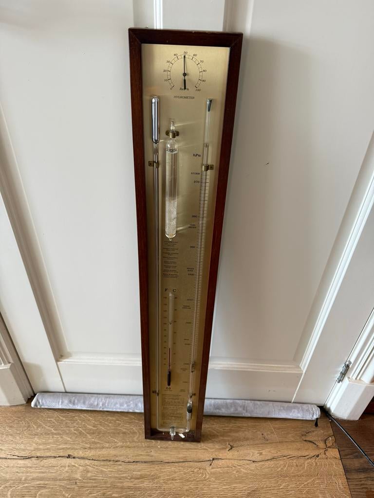 Barometer met stormglas, Audio, Tv en Foto, Weerstations en Barometers, Ophalen of Verzenden, Gebruikt, Weerstation