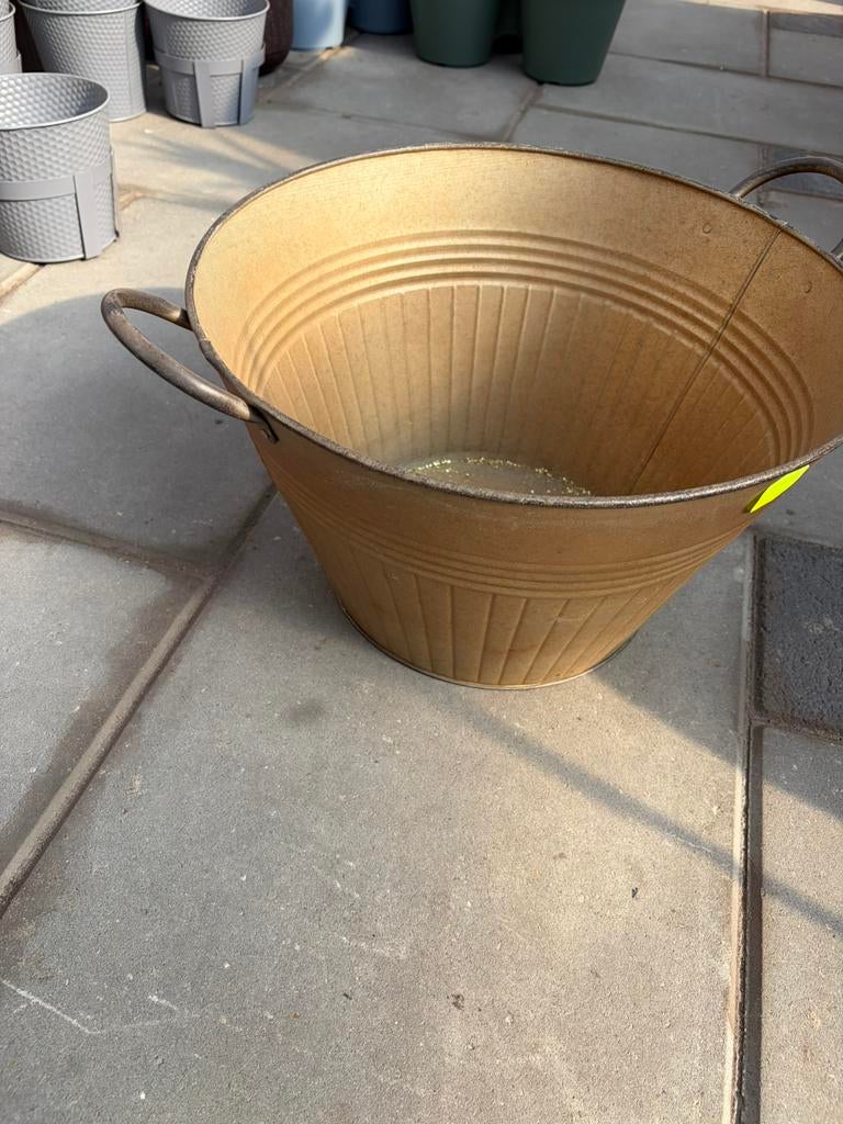 Zinken bakken partij, Tuin en Terras, Bloembakken en Plantenbakken, Ophalen, Nieuw, Kunststof, Minder dan 30 cm