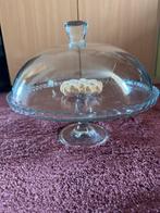 Glazen taartplateau met stolp, Huis en Inrichting, Keuken | Keukenbenodigdheden, Overige typen, Ophalen, Zo goed als nieuw, Glas