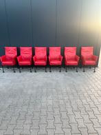 Montis Chaplin eetkamerstoel rood leer met wielen, Huis en Inrichting, Stoelen, Nieuw, Leer, Ophalen of Verzenden, Vijf, Zes of meer stoelen