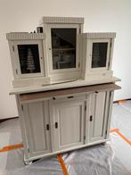 Vintage grenen buffetkast - 2 losse delen, Huis en Inrichting, Kasten | Buffetkasten, Ophalen, Gebruikt, 100 tot 150 cm, Met lade(s)