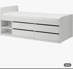 IKEA SLÄKT bed met lades en opbergruimte, Gebruikt, 90 cm, Eenpersoons, Modern, Scandinavisch