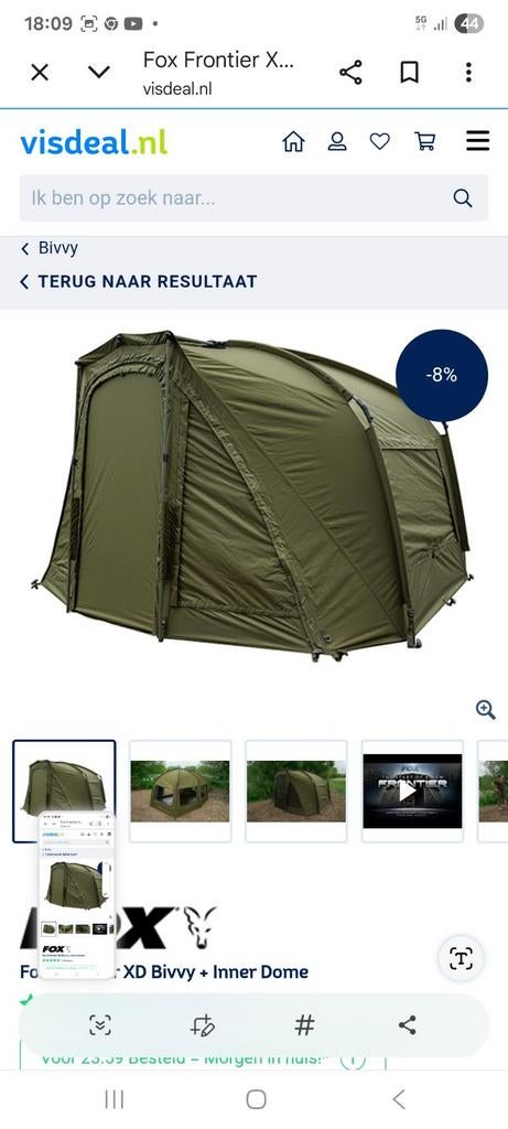 Te koop fox bivy xd, Ophalen of Verzenden, Zo goed als nieuw, Overige typen
