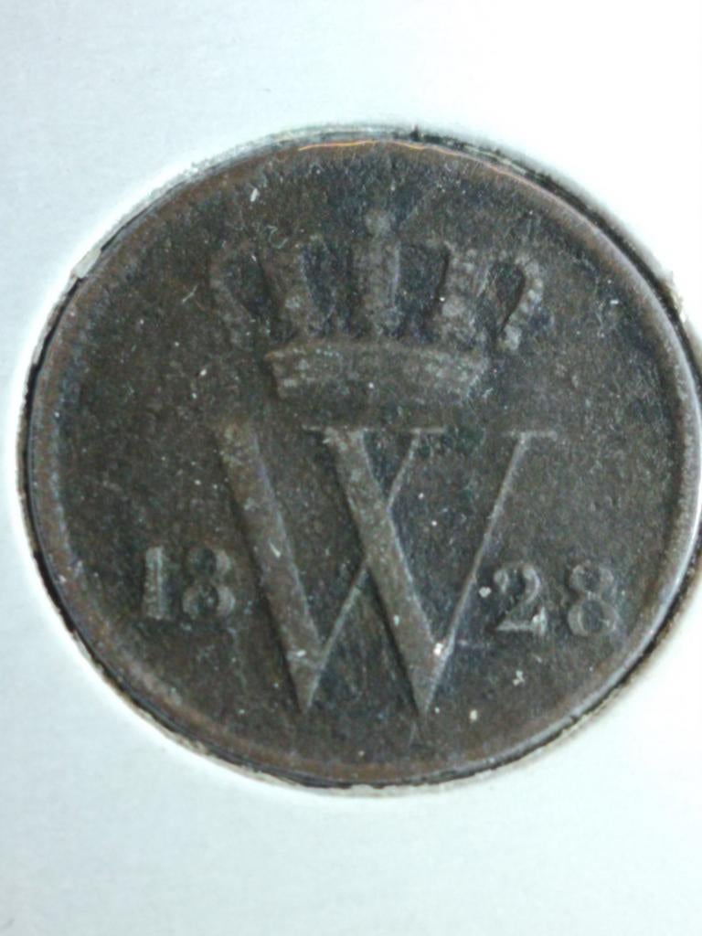 1 cent 1828 Willem 1, Ophalen of Verzenden, Koning Willem I, 1 cent