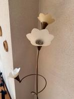 Staande lamp met drie glazen bloemen, Ophalen, Gebruikt, Glas, 150 tot 200 cm