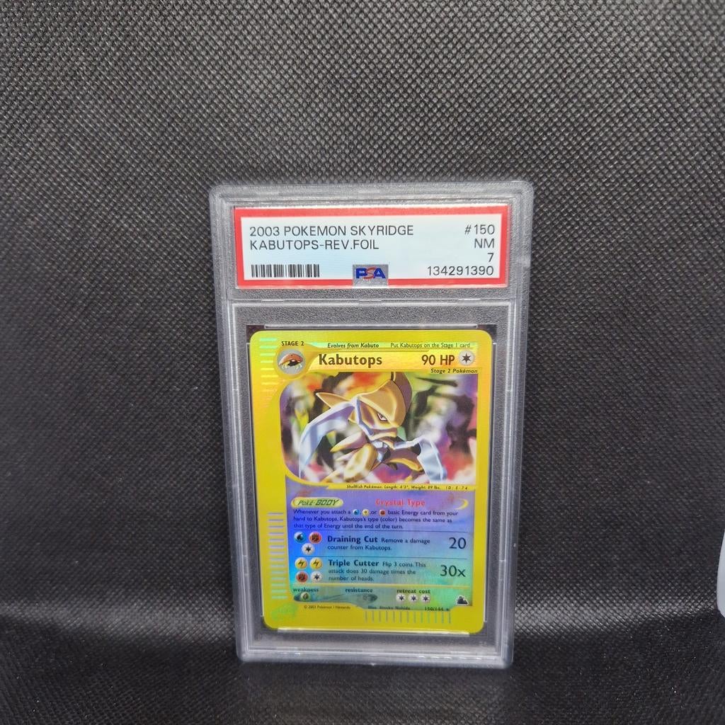 Kabutops Rev Holo Skyridge PSA 7, Ophalen of Verzenden, Zo goed als nieuw