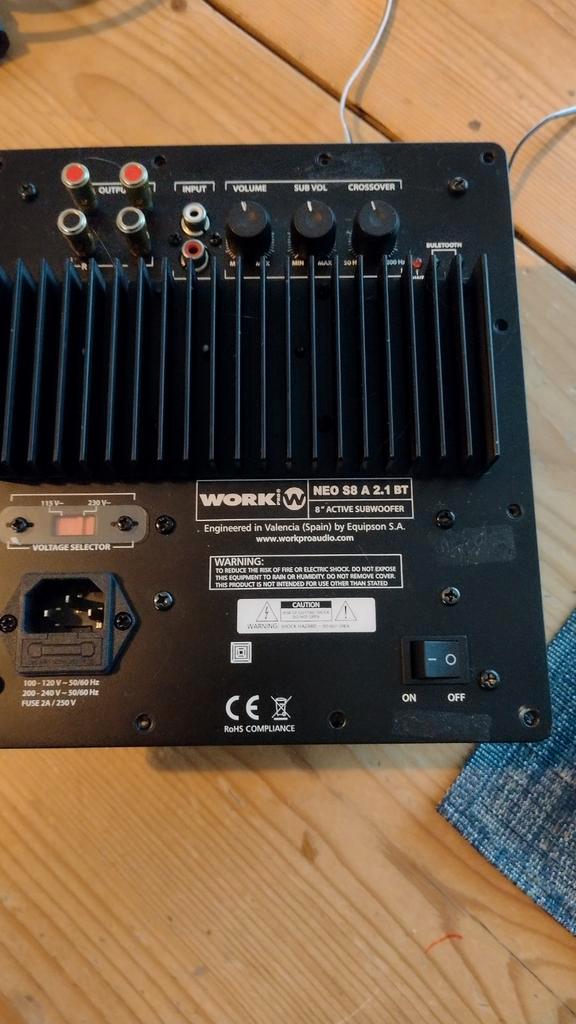 Work Pro Neo S8 A 2.1 BT actieve subwoofer. , Audio, Tv en Foto, Luidsprekers, Gebruikt, Subwoofer, 60 tot 120 watt, Overige merken