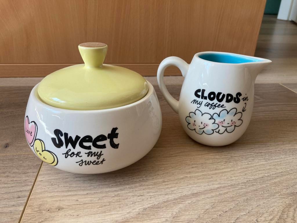 Blond Amsterdam melk en suikerpotje, Blond Amsterdam, Overige typen, Ophalen of Verzenden, Zo goed als nieuw