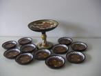 Zuid Holland Gouda plateel keramiek tazza met schaaltjes., Antiek en Kunst, Ophalen of Verzenden