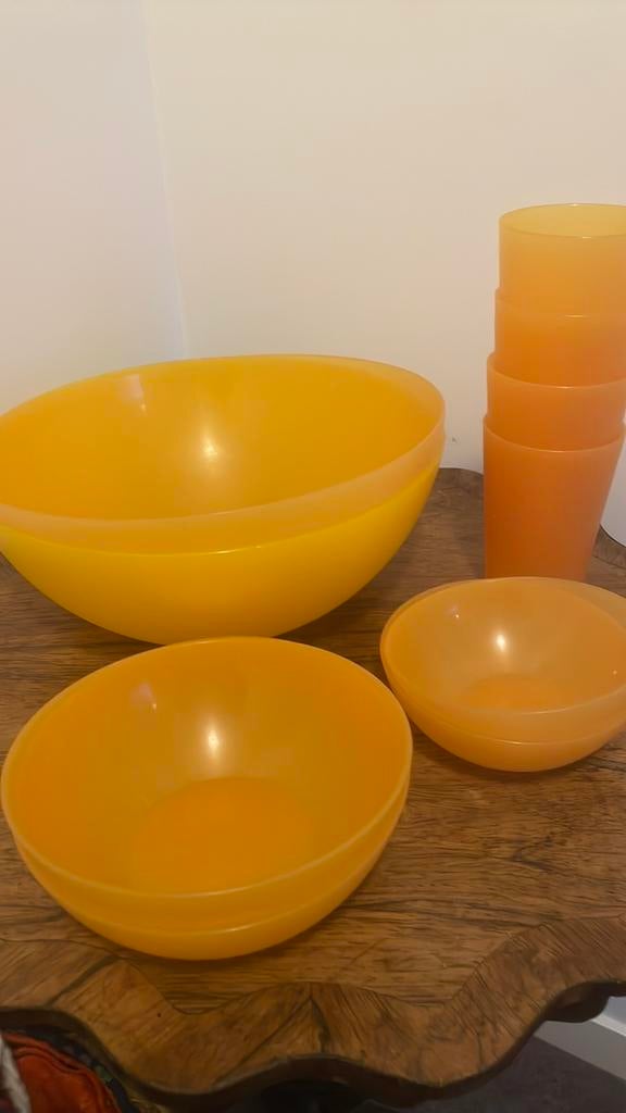 Mepal schalenset 6x en bekers 4x, Ophalen of Verzenden, Gebruikt