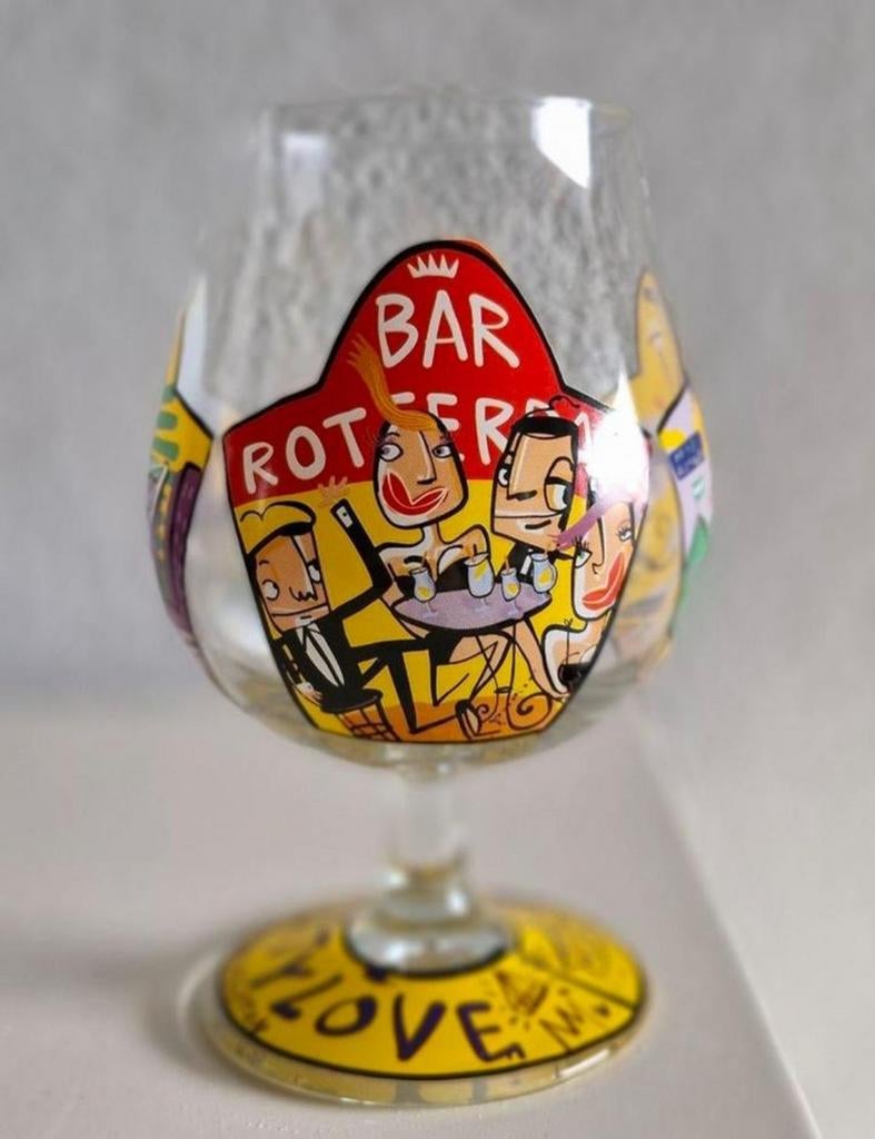 Glas Lipton Ice Bar Rotterdam, Verzamelen, Glas en Borrelglaasjes, Zo goed als nieuw, Bierglas, Ophalen of Verzenden