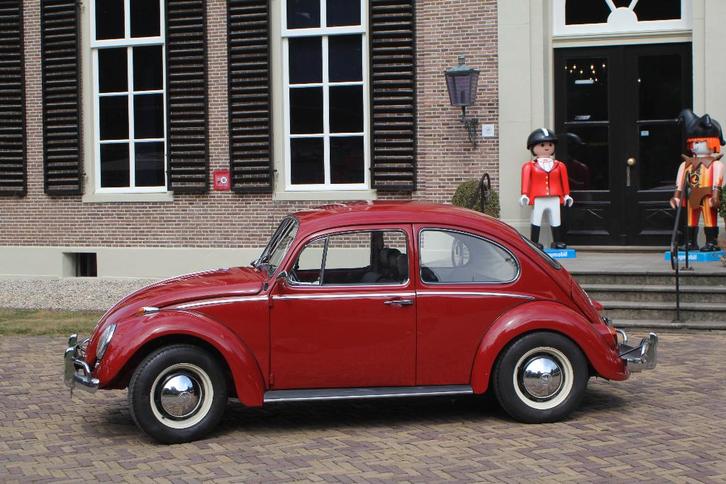 vw kever 1968, Auto's, Oldtimers, Particulier, Radio, Volkswagen, Benzine, Sedan, Handgeschakeld, Rood, Zwart, Kunstmatig leder