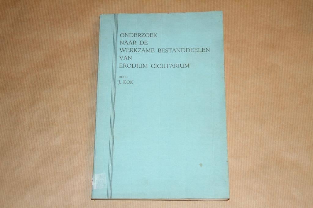 Onderzoek werkzame bestanddeelen Erodium Cicutarium, Ophalen of Verzenden, Gelezen, Natuurwetenschap