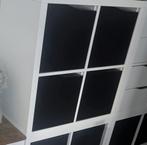 8 zwarte kast deurtjes met inzet voor een Ikea kallax kast, Ophalen