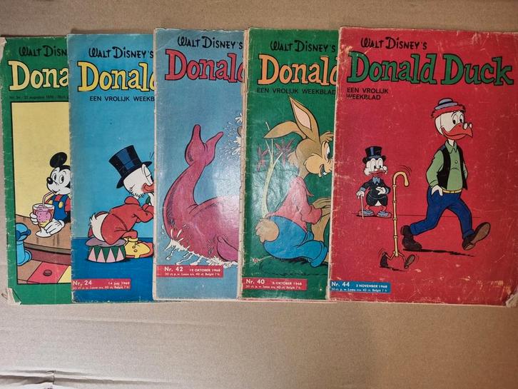 Donald Duck Weekblad - Oude Nummers (Jaren '60) 7stuks, Boeken, Stripboeken, Gelezen, Meerdere stripboeken, Ophalen of Verzenden