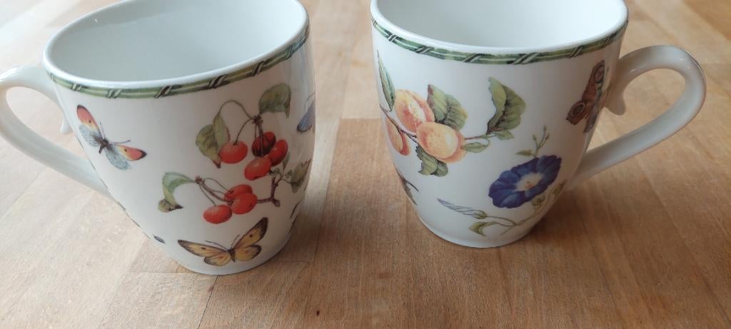 2 mokken / bekers janneke brinkman fruit en flowers, Nieuw, Ophalen of Verzenden, Bord(en), Wedgwood