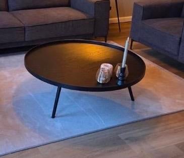 Ronde salon tafel 100cm - Zwart, Huis en Inrichting, Tafels | Salontafels, Ophalen, Gebruikt, Rond, 50 tot 100 cm
