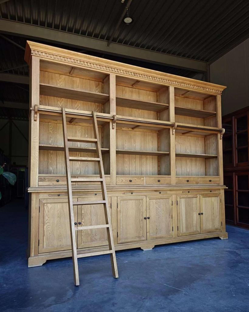 Grote eikenhouten bibliotheekkast | Boekenkast 300cm #9565