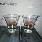 Cointreau likeur tumbler glazen oranje letters set van 2, Ophalen, Glas of Glazen, Gebruikt, Glas