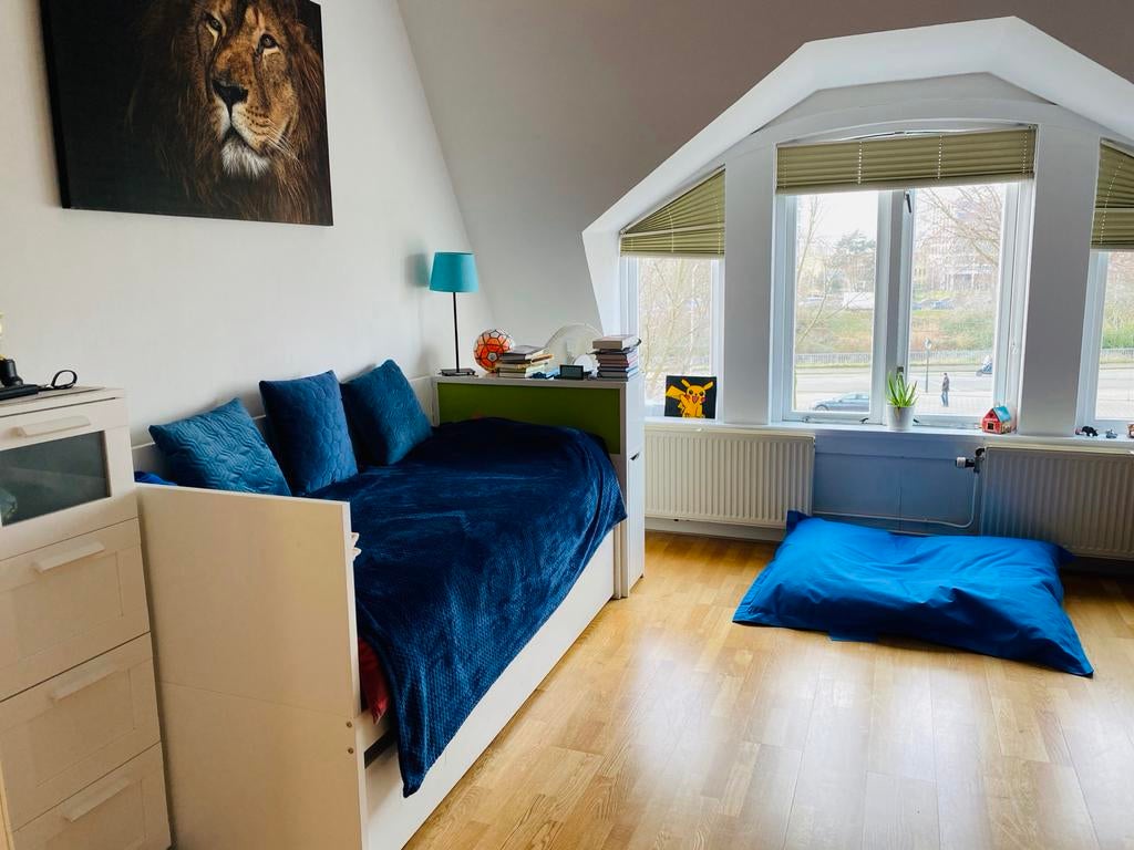 IKEA bed Flaxa (90x200) met uitschuifbaar onderbed, Ophalen, 85 tot 100 cm, Gebruikt, Matras