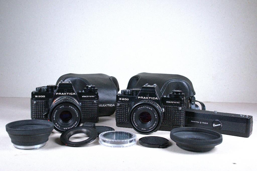 Praktica B200 camera's (2 stuks). Incl. M42 → PB adapter, Audio, Tv en Foto, Fotocamera's Analoog, Ophalen, Gebruikt, Spiegelreflex
