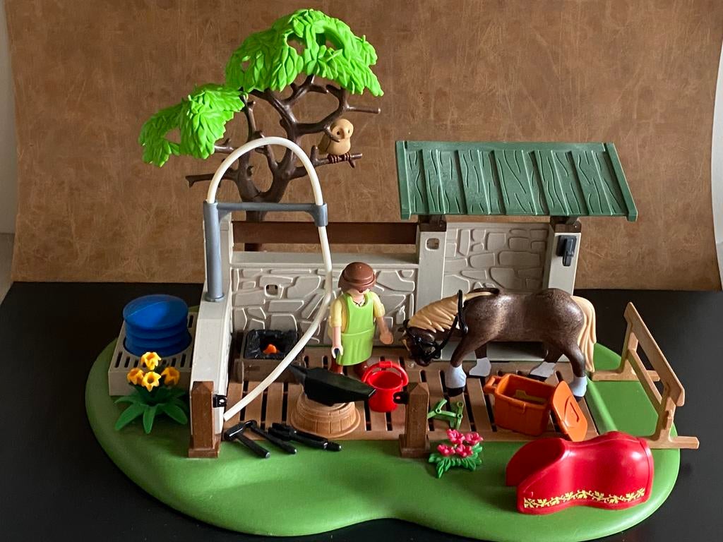 Playmobil 5225 paarden wasplaats, Ophalen of Verzenden, Gebruikt