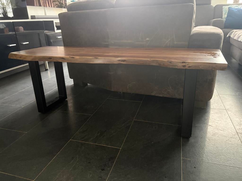 houten zitbankje van acaciahout, Ophalen, Bruin, Luxe, Zo goed als nieuw