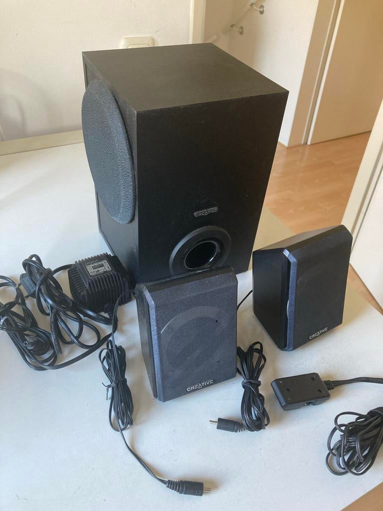 Creative Inspire P380 2.1 Luidsprekerset met Subwoofer, Computers en Software, Pc speakers, Ophalen of Verzenden, Gebruikt, Audiokanaal 2.1