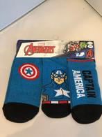 3 paar sneakersokken Captain America, maat 23 t/m maat 34!, Nieuw, Ophalen of Verzenden, Marvel, Jongen