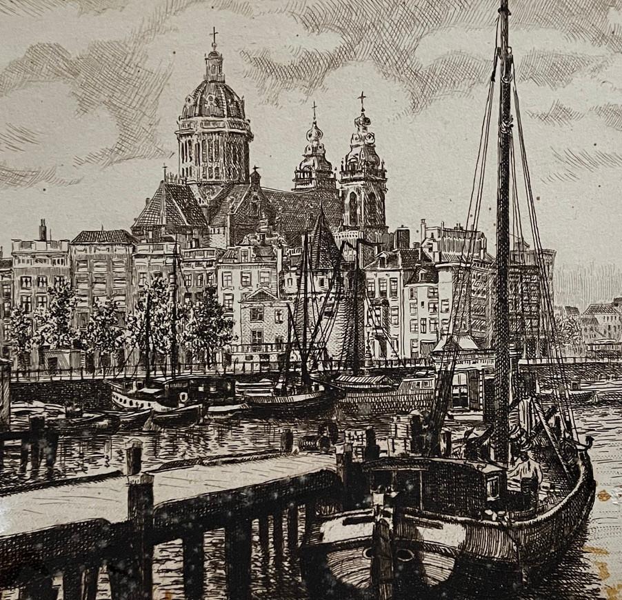 Oude ets van Amsterdam, Antiek en Kunst, Ophalen of Verzenden