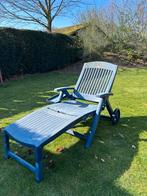 Blauwe Ligstoel, Ophalen of Verzenden, Gebruikt, Kunststof, Verstelbaar