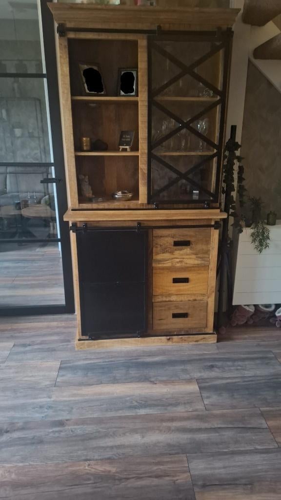 Industriele Meubelset mangohout + stoelen + barkrukken, Ophalen