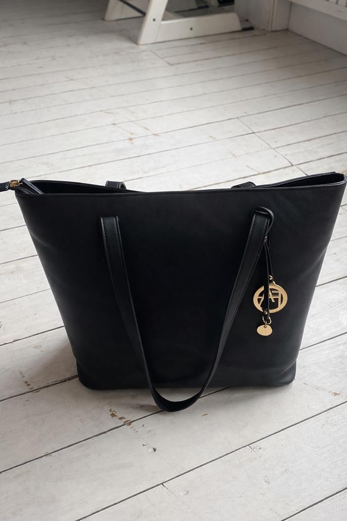 Mooie zwarte Anna Field handtas, Ophalen of Verzenden, Zo goed als nieuw, Zwart, Handtas