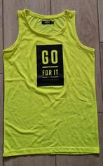 158/164 Nw! Neon geel Europe Kids singletje met tekst!, Kinderen en Baby's, Kinderkleding | Maat 158, Overige typen, Europe Kids