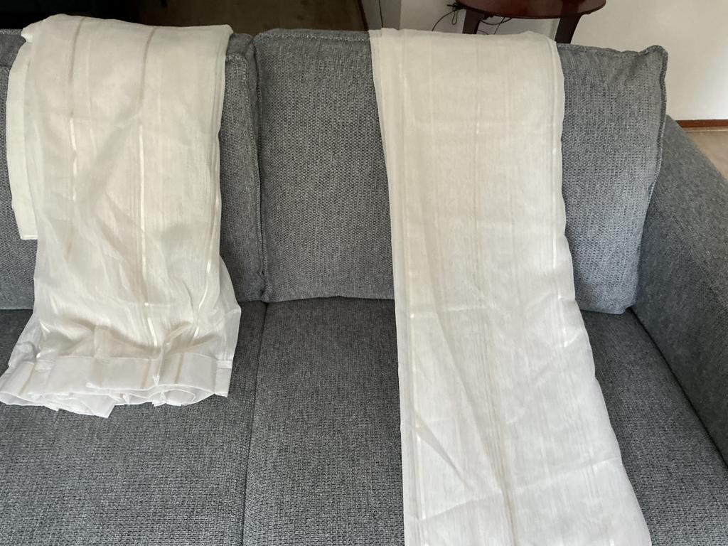 Vitrage, Ophalen, Zo goed als nieuw, Wit, 200 cm of meer