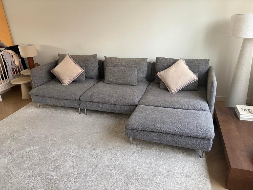 IKEA Söderhamn hoekbank grijs, 250 tot 300 cm, Gebruikt, 100 tot 125 cm, Ophalen of Verzenden