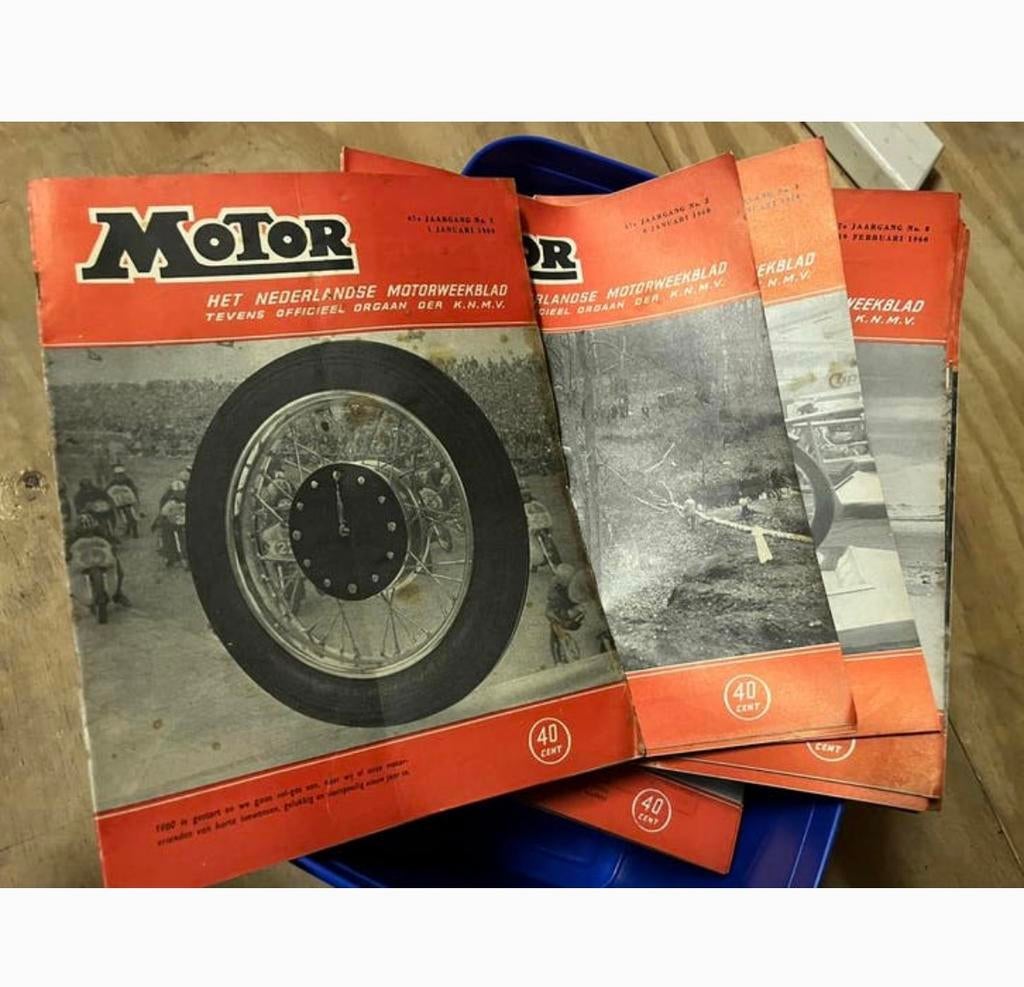 Vintage MOTOR tijdschriften uit 1960 KNMV compleet, Verzamelen, Ophalen of Verzenden, Zo goed als nieuw, Motoren