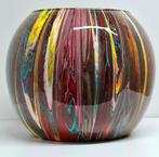 bolvaas gegoten pouring art kunst epoxy vaas handmade uniek, Overige kleuren, Nieuw, Ophalen of Verzenden, Glas